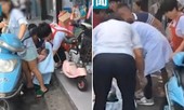 Mẹ sinh con khi đang chạy xe máy