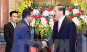 Chủ tịch nước Trần Đại Quang tiếp đoàn đại biểu Hội Chữ thập đỏ-Trăng lưỡi liềm đỏ