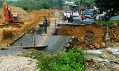 Áp thấp tiệm cận đất liền, đề phòng sạt lở, ách tắc giao thông