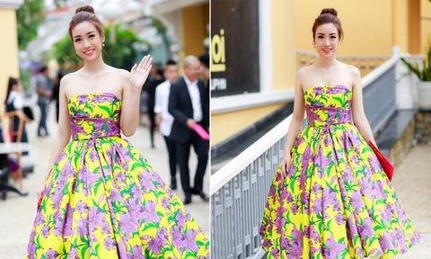 Hoa hậu Mỹ Linh cùng dàn sao đẹp rực rỡ đi xem thời trang