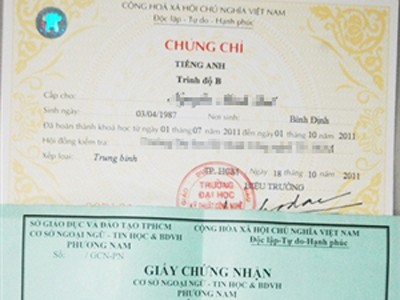 Muốn mua chứng chỉ tiếng Anh, vào... trường ĐH Muốn mua chứng chỉ tiếng Anh, vào... trường ĐH