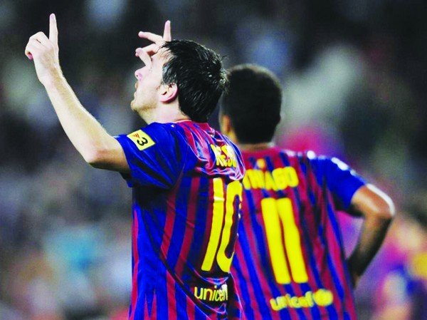 Xứng đáng Barca Lionel Messi không chỉ giúp Barca chiến thắng mà còn ghi thêm những kỷ lục mới vào bảng vàng cá nhân. Ảnh: Getty Image
