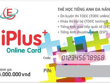Thẻ tiếng Anh siêu tiện ích: ‘iPlus Card’ – 300 đồng/24 giờ học Thẻ tiếng Anh siêu tiện ích: ‘iPlus Card’ – 300 đồng/24 giờ học