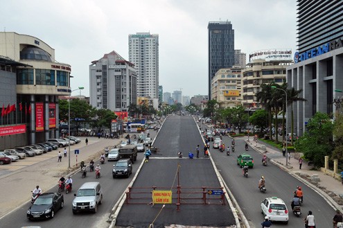 'Mục sở thị' cầu vượt lắp ghép đầu tiên ở thủ đô 'Mục sở thị' cầu vượt lắp ghép đầu tiên ở thủ đô