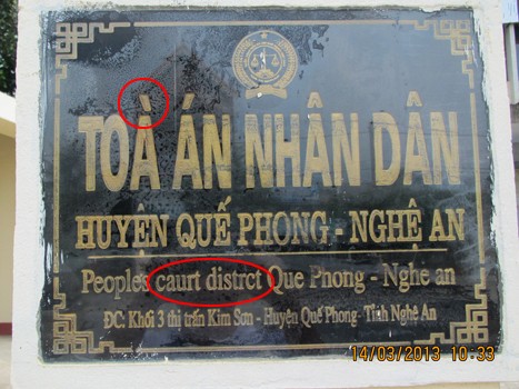 Những lỗi tiếng Anh khôi hài trên biển hiệu Những lỗi tiếng Anh khôi hài trên biển hiệu