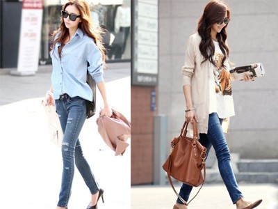 Cuối tuần xuống phố cực chất với quần jeans Cuối tuần xuống phố cực chất với quần jeans