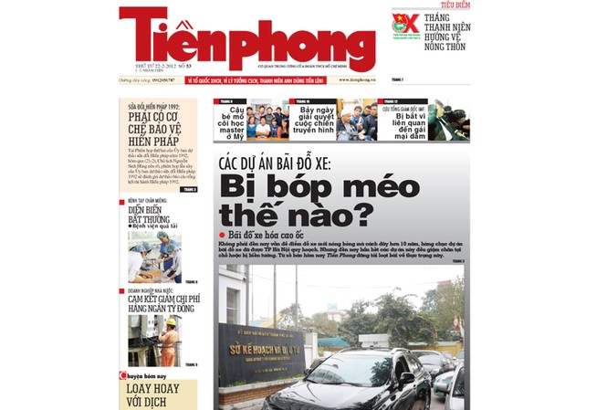 Tin bài hấp dẫn trên Tiền Phong ngày 22-2 Tin bài hấp dẫn trên Tiền Phong ngày 22-2