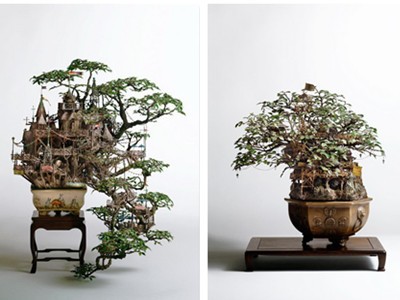 Những lâu đài 'khủng' trên cây bonsai Những lâu đài 'khủng' trên cây bonsai