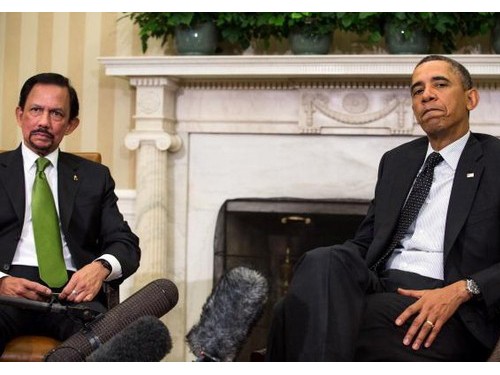 Tổng thống Mỹ nói về tranh chấp Biển Đông Tổng thống Obama và quốc vương Brunei Hassanal Bolkia tại phòng Bầu dục của Nhà Trắng