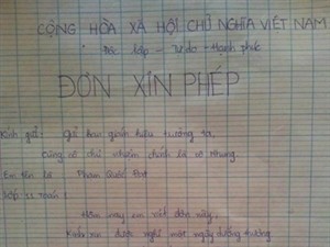 'Thầy cô' đối lại đơn xin nghỉ học bằng... thơ 'Thầy cô' đối lại đơn xin nghỉ học bằng... thơ