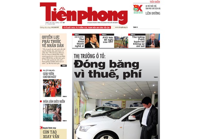 Tin bài hấp dẫn trên Tiền Phong nhật báo 29-2 Tin bài hấp dẫn trên Tiền Phong nhật báo 29-2