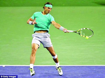 Nadal toả sáng ngày trở lại với mặt sân cứng Nadal toả sáng ngày trở lại với mặt sân cứng