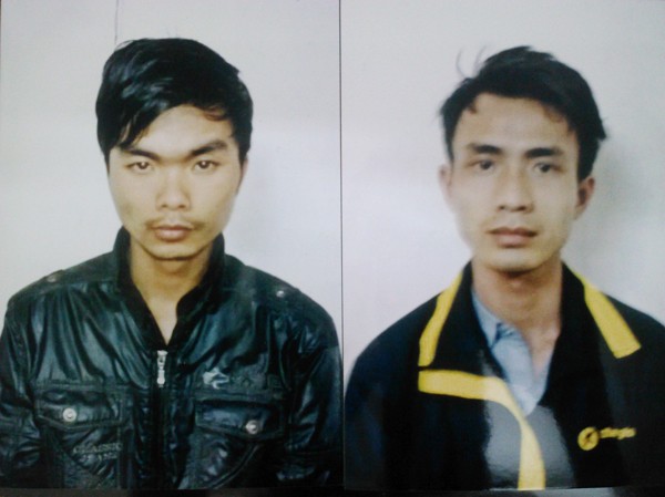 Dùng dao đe dọa, gây ra hơn 19 vụ cướp liên tỉnh Hai đối tượng Phạm Ngọc Quang (phải) và Nguyễn Bá Sản