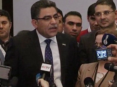 Phe nổi dậy Syria đã có thủ tướng lâm thời Ông Ghassan Hitto phát biểu sau khi kết quả kiểm phiếu được công bố. Ảnh: Reuters