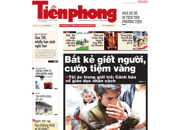 Tin bài chú ý trên Tiền Phong số 51 Tin bài chú ý trên Tiền Phong số 51