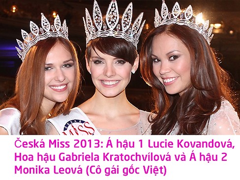 Hoa hậu Séc 2013: Cô gái gốc Việt giành giải Á hậu 2 Hoa hậu Séc 2013: Cô gái gốc Việt giành giải Á hậu 2