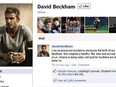 Gia đình Beckham đón 'công chúa' nhỏ Gia đình Beckham đón 'công chúa' nhỏ