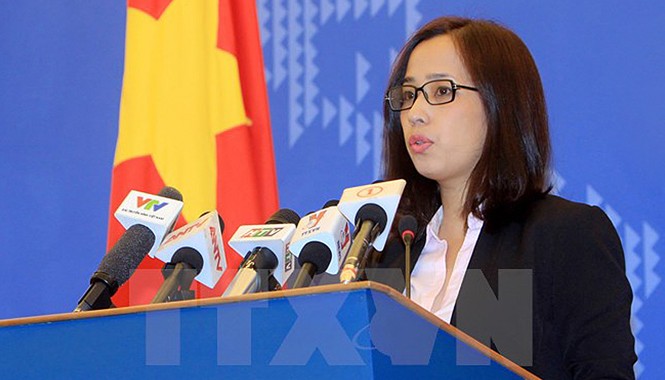 Cố gắng đưa 136 phụ nữ Việt ở Malaysia về nước Bà Phạm Thu Hằng - Phó Phát ngôn viên Bộ Ngoại giao Việt Nam. Ảnh: Ngọc Châu.