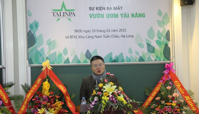 GS Ngô Bảo Châu biến quà của “chúa đảo” thành 'Vườn ươm tài năng' GS Ngô Bảo Châu tại lễ ra mắt Vườn ươm tài năng. Ảnh: Công Khanh.