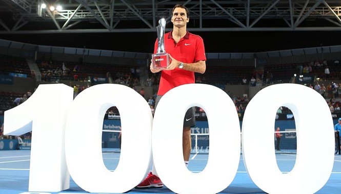 “Quý ngài” 1.000 hướng tới chức vô địch Australia Open Federer trở thành cây vợt thứ 3 trong lịch sử chạm mốc 1.000 trận thắng. Ảnh: Getty Images.