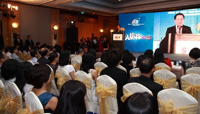 Bước chuyển mình của ông lớn truyền hình trả tiền năm 2015 Ông Trần Văn Úy - TGĐ SCTV công bố hàng loạt đổi mới trong họp báo “SCTV - Kết Nối Tầm Nhìn 2015” ngày 6/1/2015.
