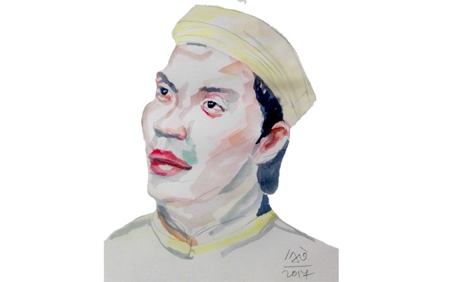 Trần Văn Xâm: Đưa nhị vào Jazz rồi ra đường Tranh: Nguyễn Văn Hổ.