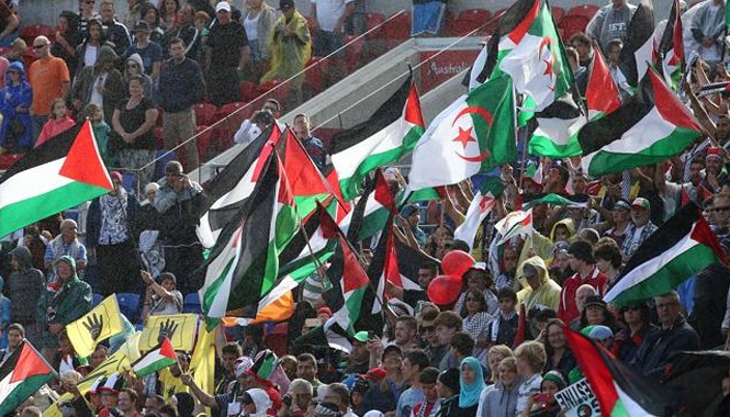 Muôn màu Asian cup 2015 CĐV Palestine đông thứ nhì sau CĐV chủ nhà Australia tại Asian Cup 2015. Ảnh: Getty Images