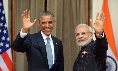 Mỹ-Ấn tuyên bố khởi đầu hành trình hợp tác mới Tổng thống Mỹ, Barack Obama và Thủ tướng Ấn Độ, Narendra Modi
