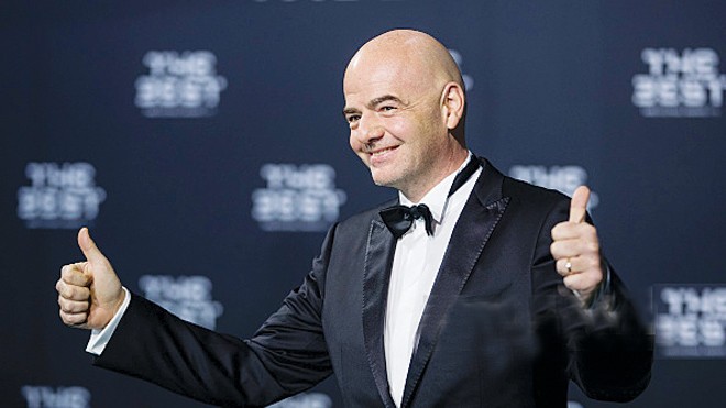 Mỹ là chủ nhà kỳ World Cup đầu tiên có 48 đội? Chủ tịch FIFA Gianni Infantino công bố quyết định tăng số đội tham dự World Cup từ 32 lên 48 đội bắt đầu từ năm 2026. Ảnh: Getty Images