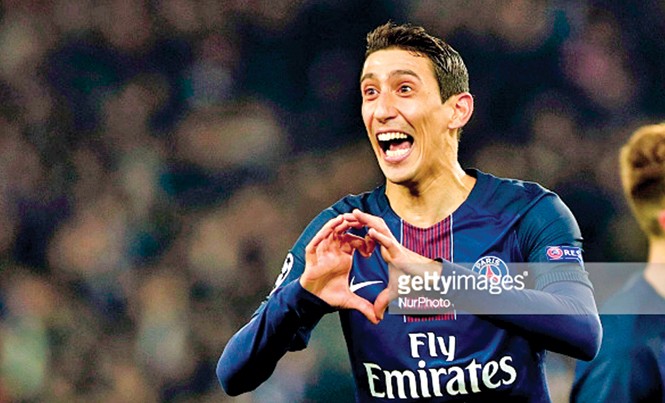 Địa chấn tại Paris Di Maria góp công lớn trong chiến thắng hủy diệt của PSG trước Barcelona. Ảnh: Getty Images