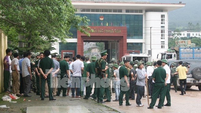Bắt nhóm người vượt biên trái phép, bắn cán bộ cửa khẩu Lực lượng chức năng đã ổn định tình hình. Ảnh: Thành Duy