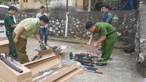 Thu giữ hàng nóng tuồn qua biên giới Tang vật thu giữ *ảnh: Công an Lạng Sơn cung cấp