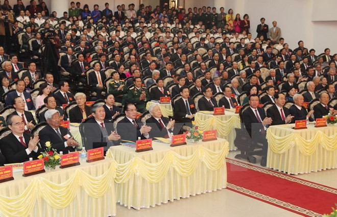 Lễ kỷ niệm 110 năm ngày sinh Tổng Bí thư Trường Chinh Các đại biểu dự Lễ kỷ niệm. (Ảnh:Trí Dũng/TTXVN)