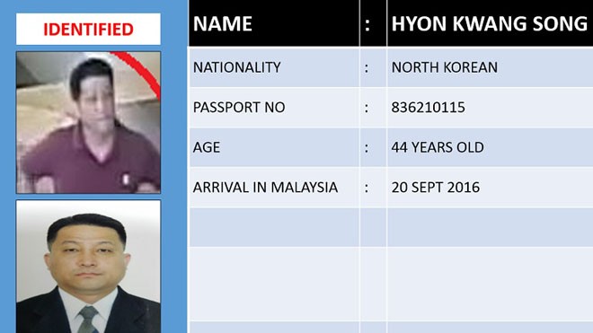 Vụ sát hại ông Kim Jong-nam: Malaysia muốn thẩm vấn cán bộ ngoại giao Triều Tiên Thông tin về 2 người Triều Tiên mà cảnh sát Malaysia muốn thẩm vấn
ảnh: CNA