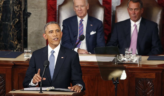 Ông Obama nói gì trong Thông điệp Liên bang 2015? Tổng thống Mỹ Barack Obama đọc Thông điệp Liên bang 2015 trước lưỡng viện Quốc hội Mỹ