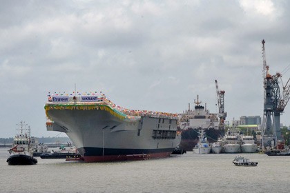 Tàu sân bay Vikrant Ấn Độ 'khoái' chiến đấu cơ Nga Tàu sân bay Vikrant của Ấn Độ đang trong giai đoạn hoàn thiện
