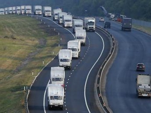 Nga chuyển hàng hóa tới Donbass bất chấp căng thẳng gia tăng Đoàn xe nhân đạo thứ 12 của Nga sắp chuyển bánh tới vùng Donbass của Ukraine
