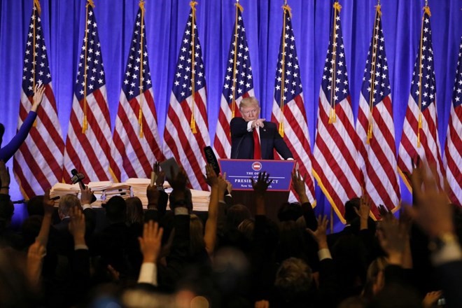 THẾ GIỚI 24H: Quan hệ với Nga chi phối cuộc họp báo của ông Trump Ảnh: AP
