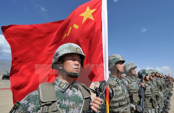 Quân ủy Trung ương Trung Quốc tiến hành cải tổ nhân sự lần thứ 5 Binh sỹ quân đội Trung Quốc tham gia cuộc tập trận chung tại Balykchy, Kyrgyzstan, ngày 19/9/2016. (Nguồn: AFP/TTXVN)
