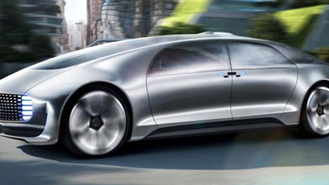 Mercedes lộ siêu xe F015 thiết kế giống phi thuyền Hình ảnh chiếc Mercedes-Benz's F015 tại CES Las Vegas 2015.