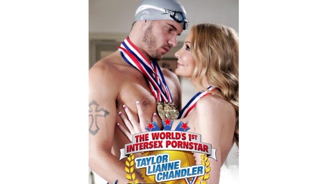Bí mật giường chiếu của Michael Phelps bị đưa lên phim sex Taylor Chandler và nam diễn viên đóng vai Michael Phelpes trong bộ phim sắp ra mắt. Ảnh: Sport.