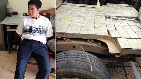 “Hùm xám Tây Bắc” và cuộc săn lùng Tàng Keangnam Tàng Keangnam và lượng ma túy khủng được cơ quan Công an thu giữ trên 2 xe ô tô của Tàng.