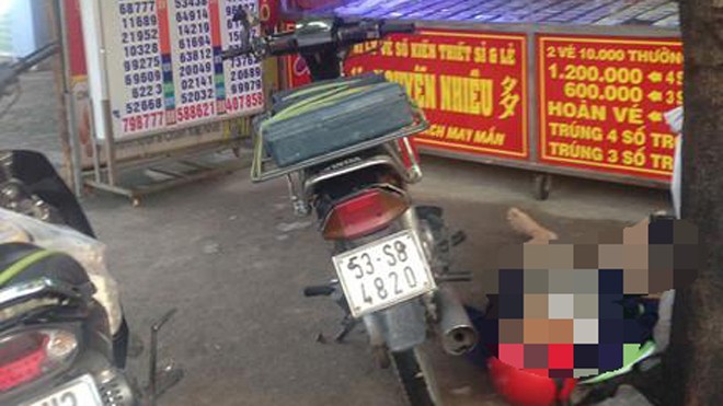 Người đàn ông đột tử khi đang dò vé xổ số Hiện trường nơi xảy ra vụ việc
