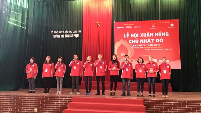 Lạng Sơn: Náo nức “Ngày hội xuân hồng- Chủ nhật Đỏ 2017” Vang mãi bài ca tình nguyện *ảnh: Duy Chiến
