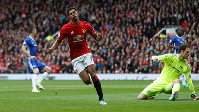 Mourinho lý giải nguyên nhân xếp Rashford đá chính trước Chelsea Rashford rất hay ghi bàn vào lưới các đội bóng lớn. Ảnh: Reuters.