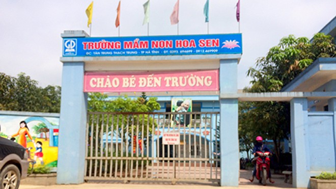 Thực hư cô giáo mầm non dùng phách nhạc đánh vào tay trẻ Trường mầm non Hoa Sen, nơi cô Thảo đang công tác. Ảnh: Đức Hùng