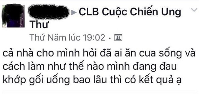 Ăn cua sống chữa ung thư: Phản khoa học, rước thêm bệnh Ăn cua sống chữa ung thư: Phản khoa học, rước thêm bệnh