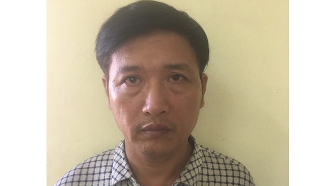 Dâm ô bé gái 12 tuổi rồi cho 50 nghìn đồng 'bịt miệng' Đối tượng Trương Quang Bình tại cơ quan điều tra.