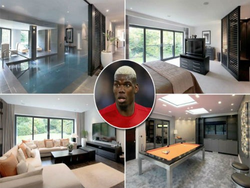 Lương cao ngất ngưởng, sao M.U vung tiền tậu biệt thự Pogba tậu biệt thự sang chảnh.