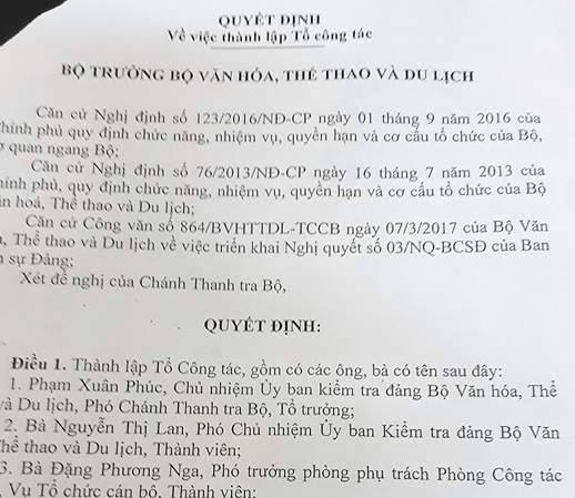 Bộ Văn hoá vào cuộc vụ lùm xùm tại Trung tâm Triển lãm Bộ Văn hoá lập tổ công tác kiểm tra xác minh những lùm xùm tại Trung tâm Triển lãm
